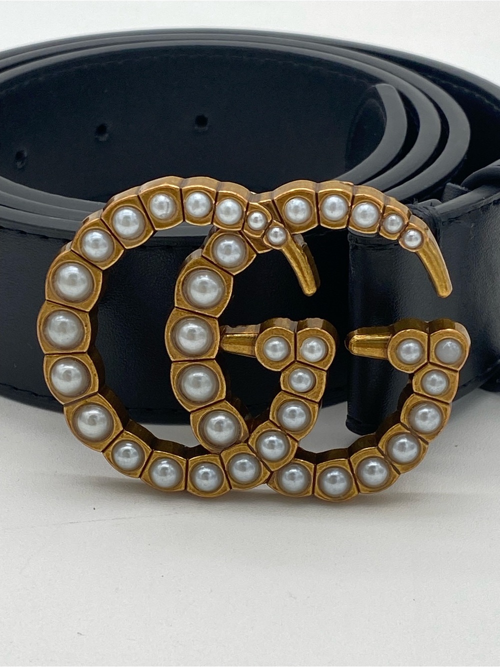 Gucci Pearl GG Leather Belt- 110CM/XL - Picture 6 of 16